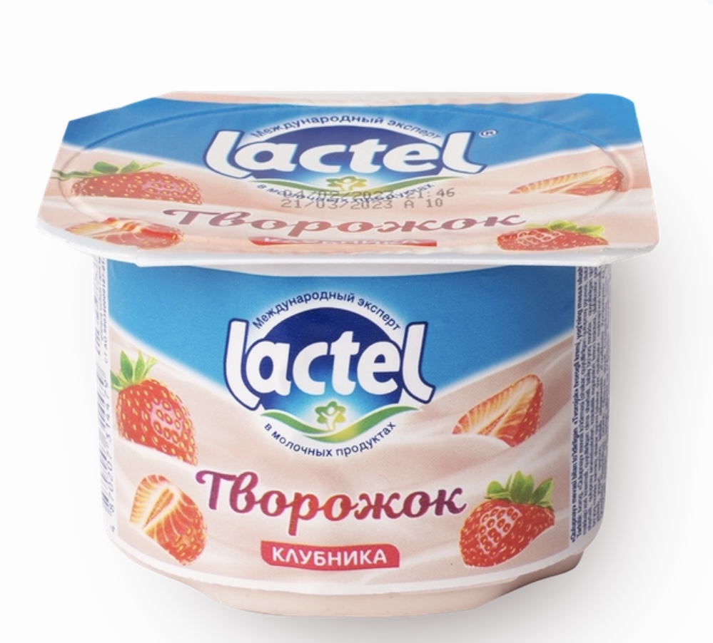 Творожок Lactel клубника 4%