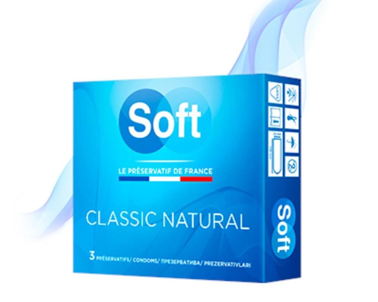 Презервативы Soft Classic Natural 3 шт.