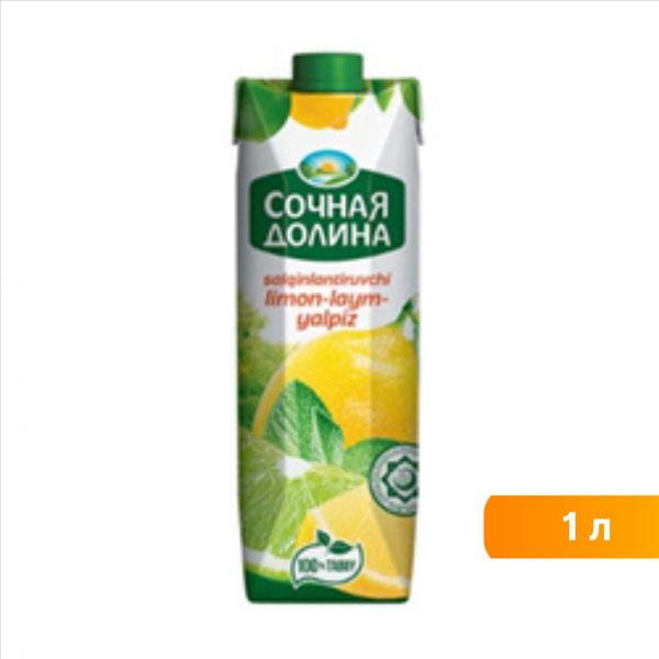 Сок Сочная долина лимон-лайм-мята