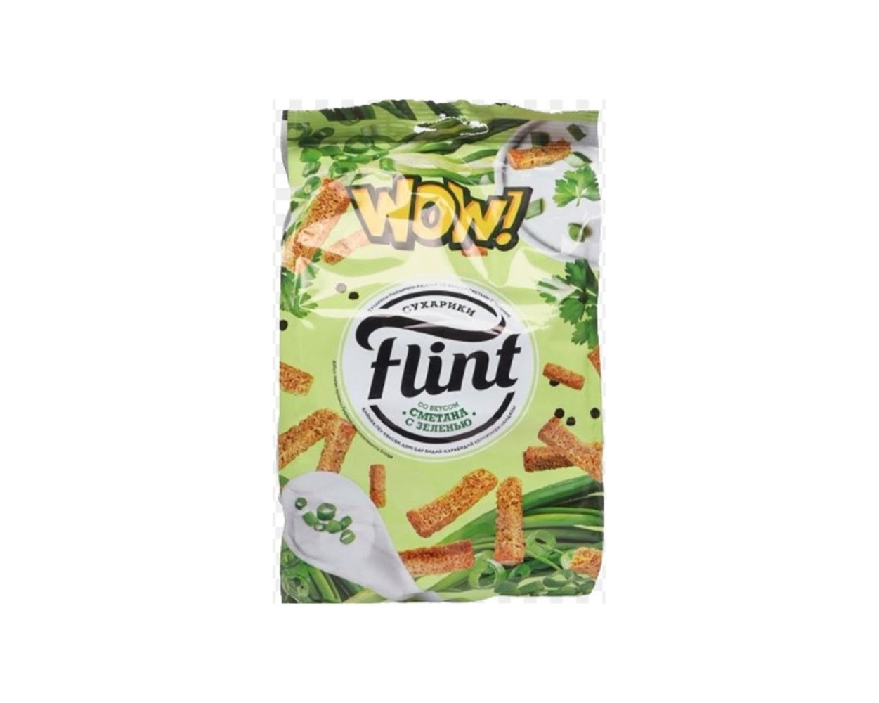 Сухарики Flint Багет со вкусом сметаны с зеленью 190 г