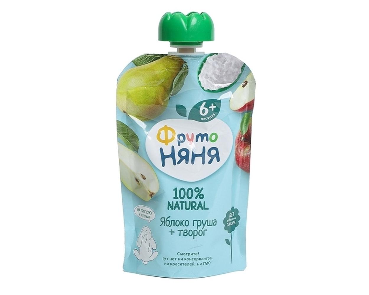 Пюре ФрутоНяня яблоко, груша и творог
