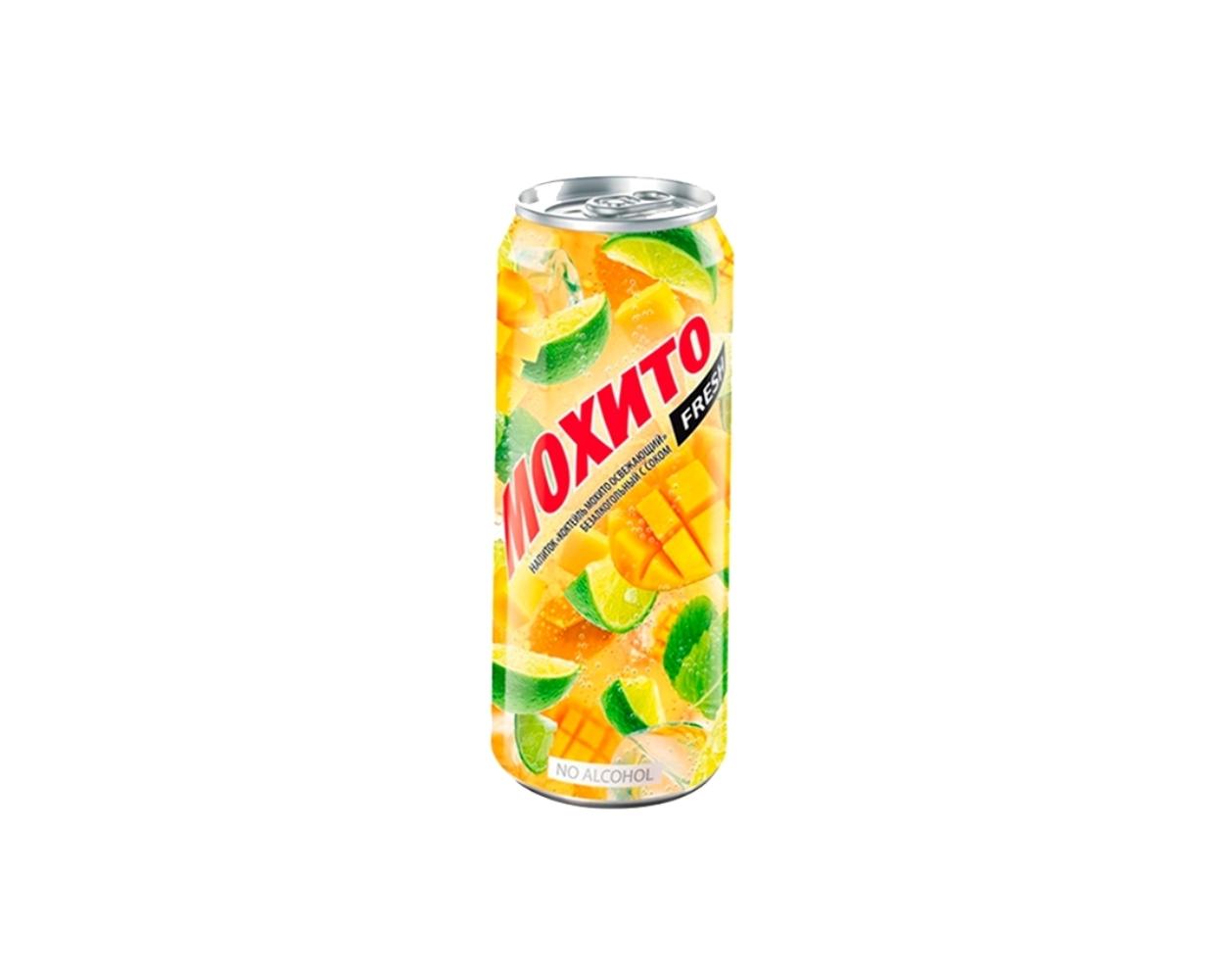 Газированный напиток Мохито Fresh освежающий манго, БЕЗАЛКОГОЛЬНЫЙ