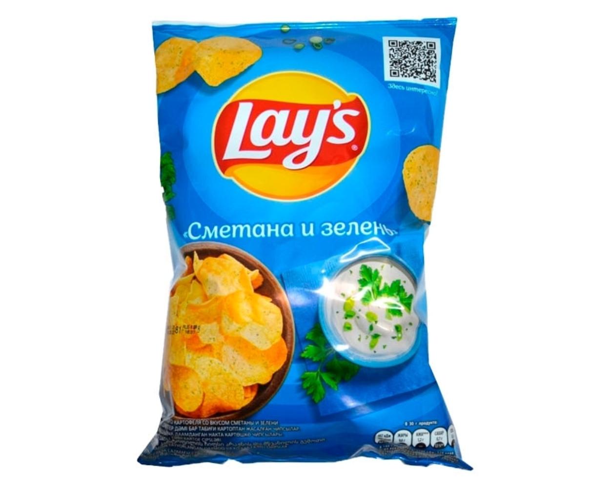 Чипсы Lay's Сметана и зелень 225 г