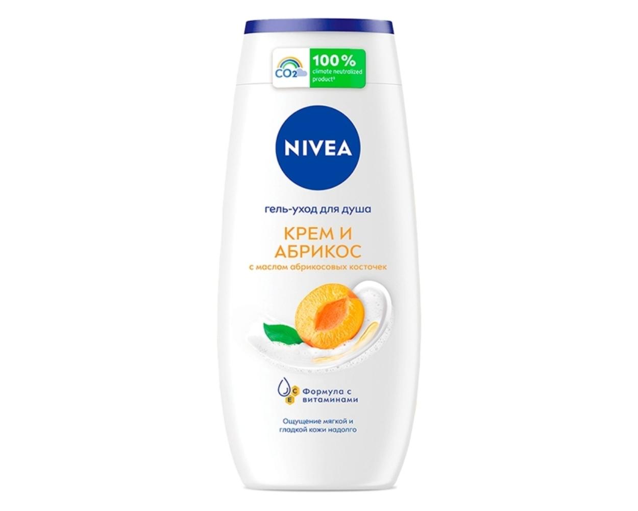 Гель для душа Nivea Woman крем и абрикос
