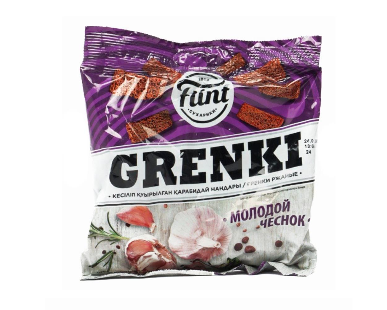 Сухарики Flint Grenki молодой чеснок