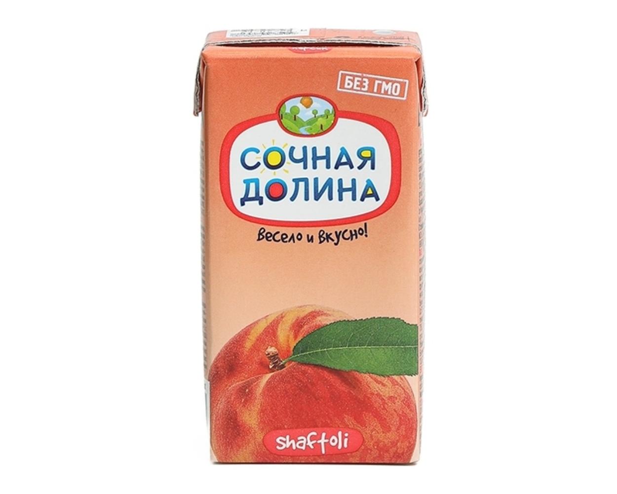 Сок Сочная долина персиковый с мякотью