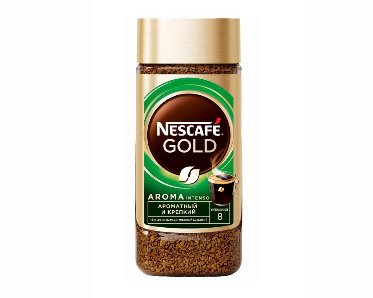 Кофе Nescafe Gold Aroma Intenso растворимый, в банке 95 г