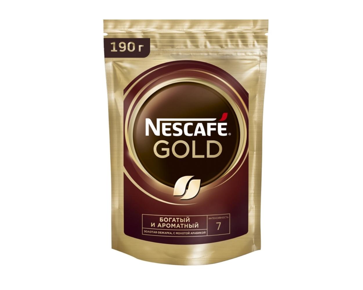 Кофе растворимый Nescafe Gold 190 г