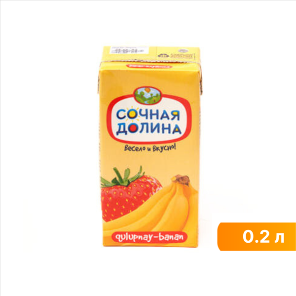 Сок Сочная долина клубнично-банановый