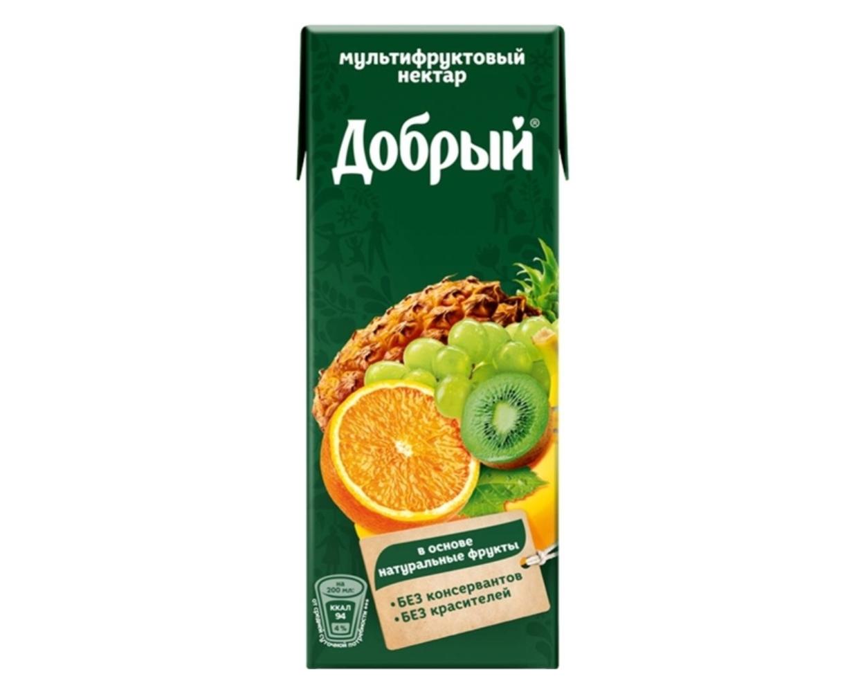 Сок Добрый мультифруктовый нектар