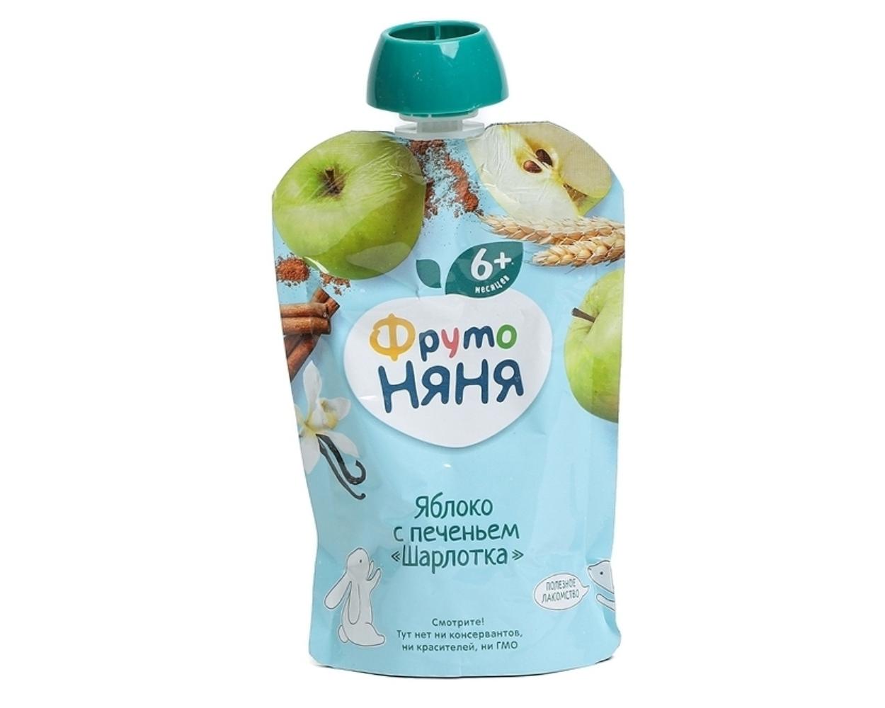 Пюре ФрутоНяня яблоко с печеньем шарлотка