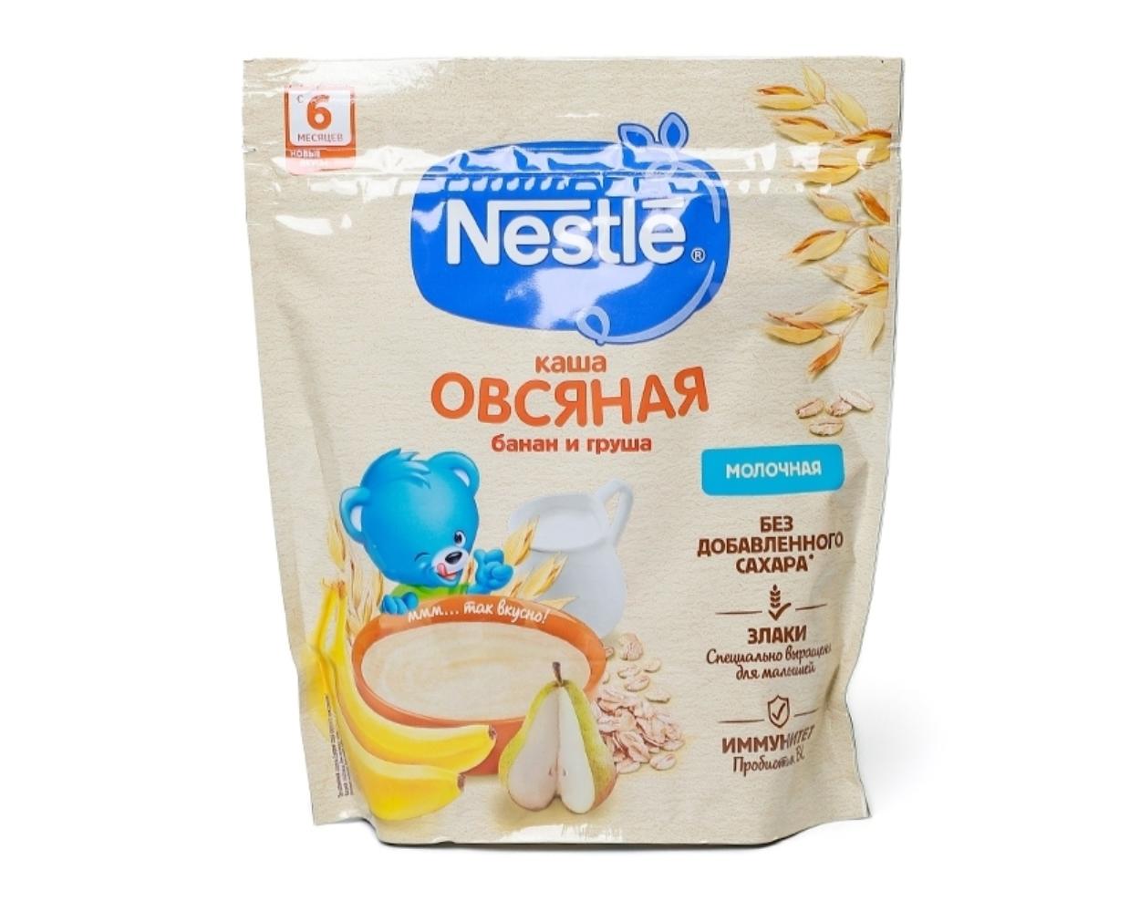 Каша молочная Nestle овсяная, банан и груша