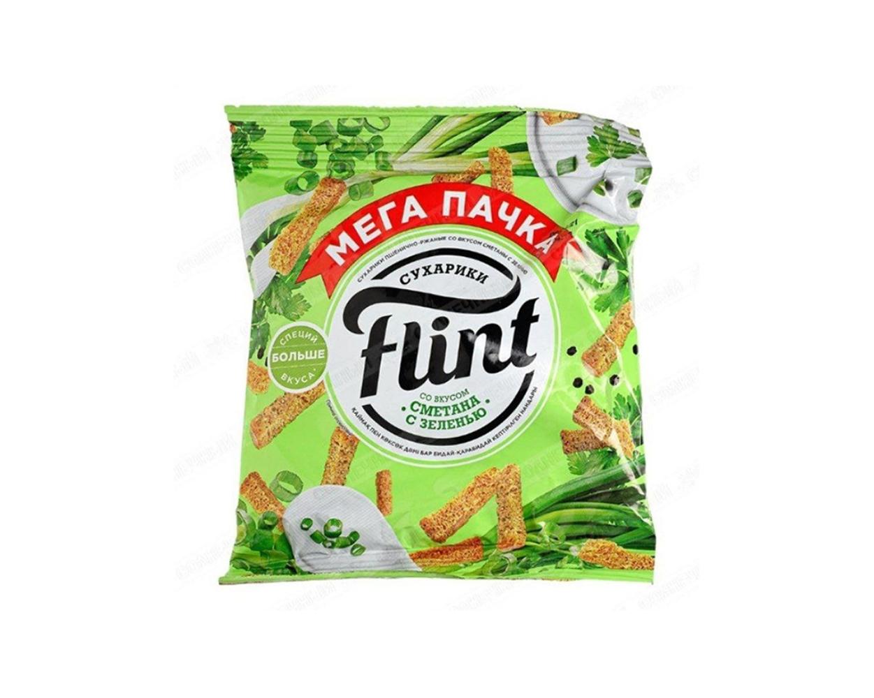 Сухарики Flint Багет со вкусом сметаны с зеленью 100 г