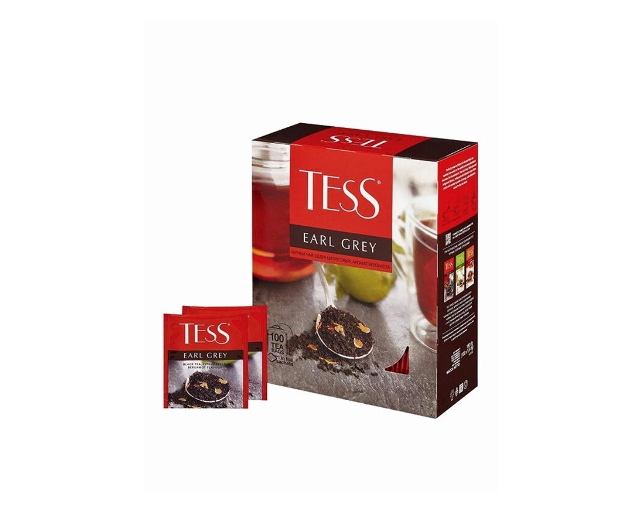 Чай Tess Earl Grey 100 пакетиков
