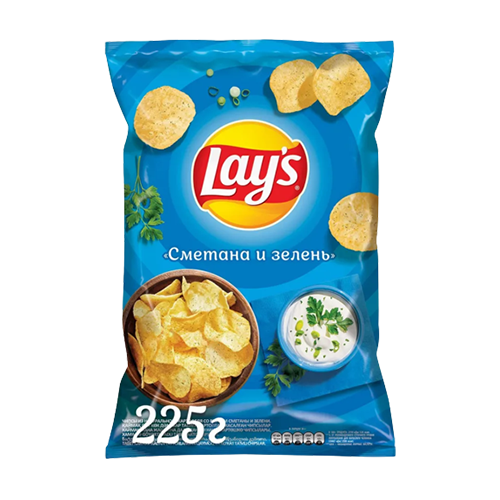 Чипсы Lay's сметана и зелень 225 г