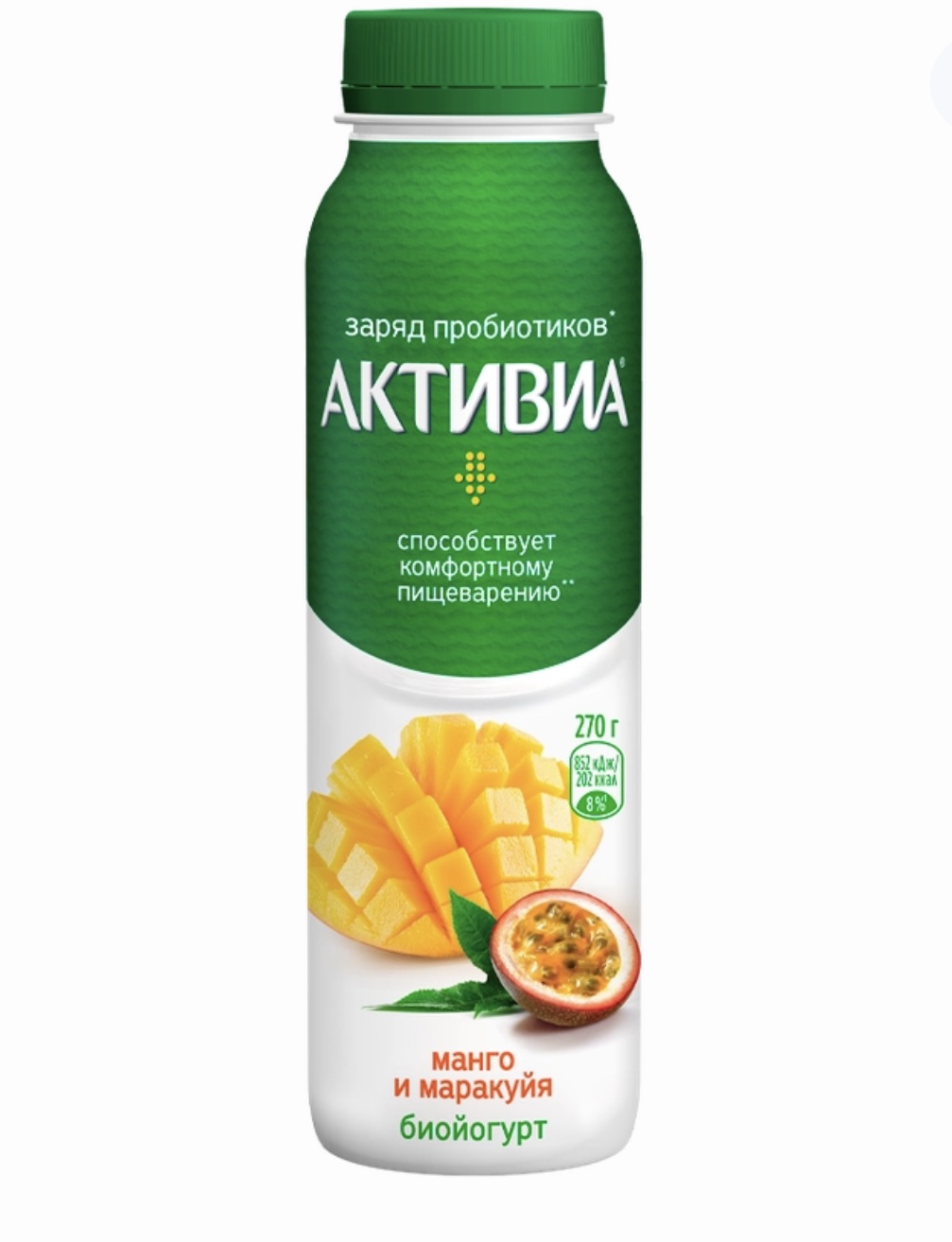 Питьевой биойогурт Активиа манго-маракуйя
