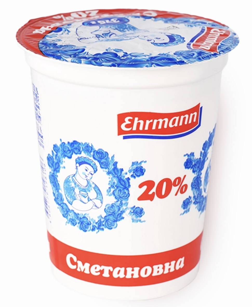 Сметана Ehrmann 20%, 375 г