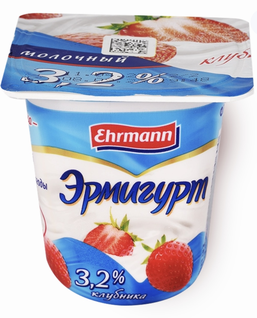 Йогурт Эрмигурт клубника 3.2%