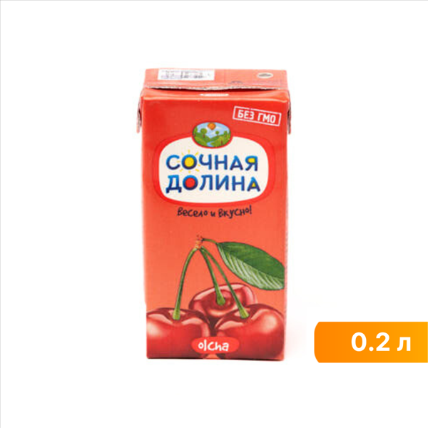Сок Сочная долина вишневый 200 мл