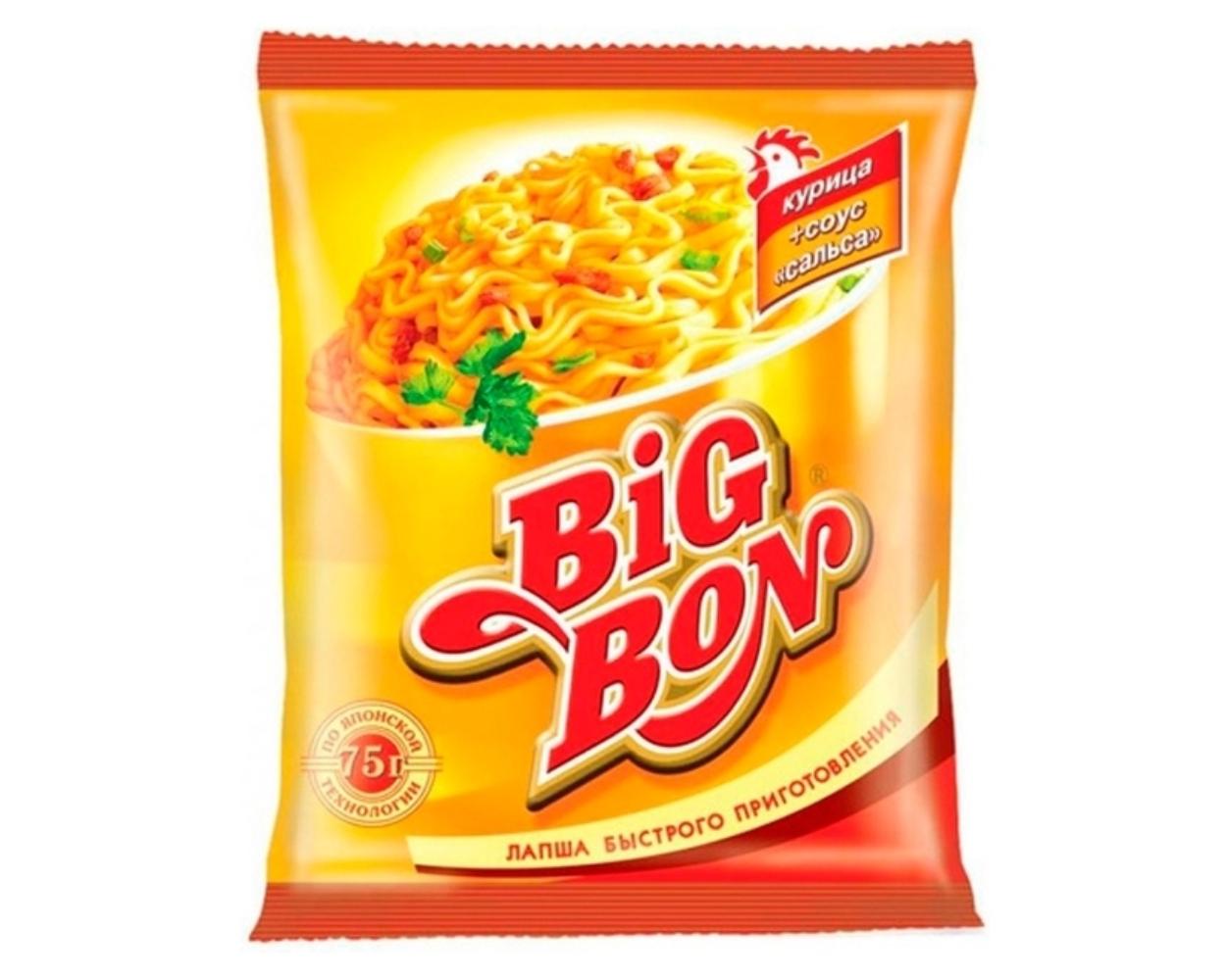Лапша быстрого приготовления Big Bon курица соусом сальса