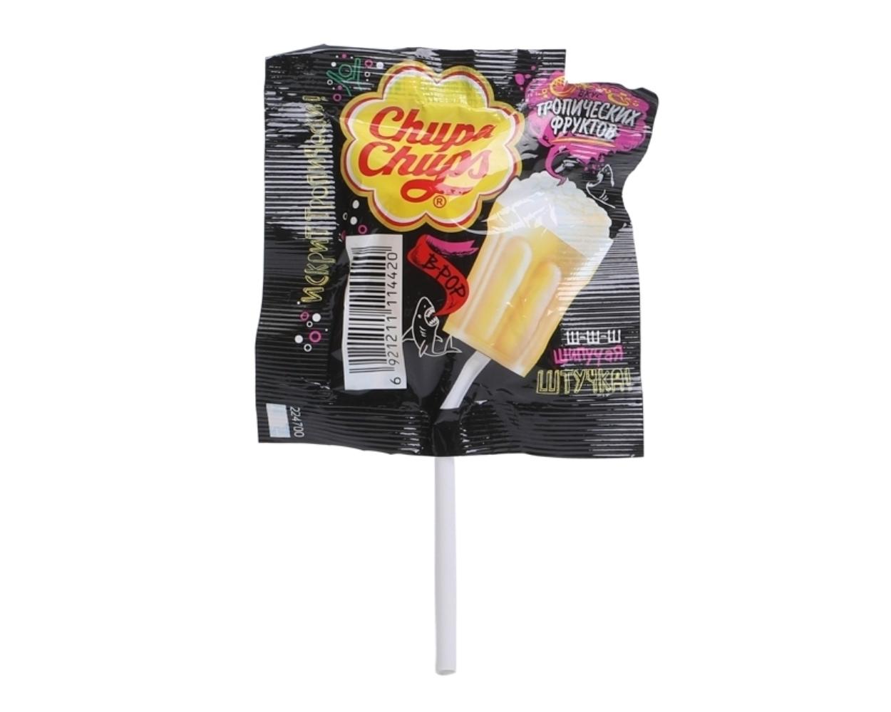 Карамель-шипучка Chupa Chups B-Pop тропические фрукты