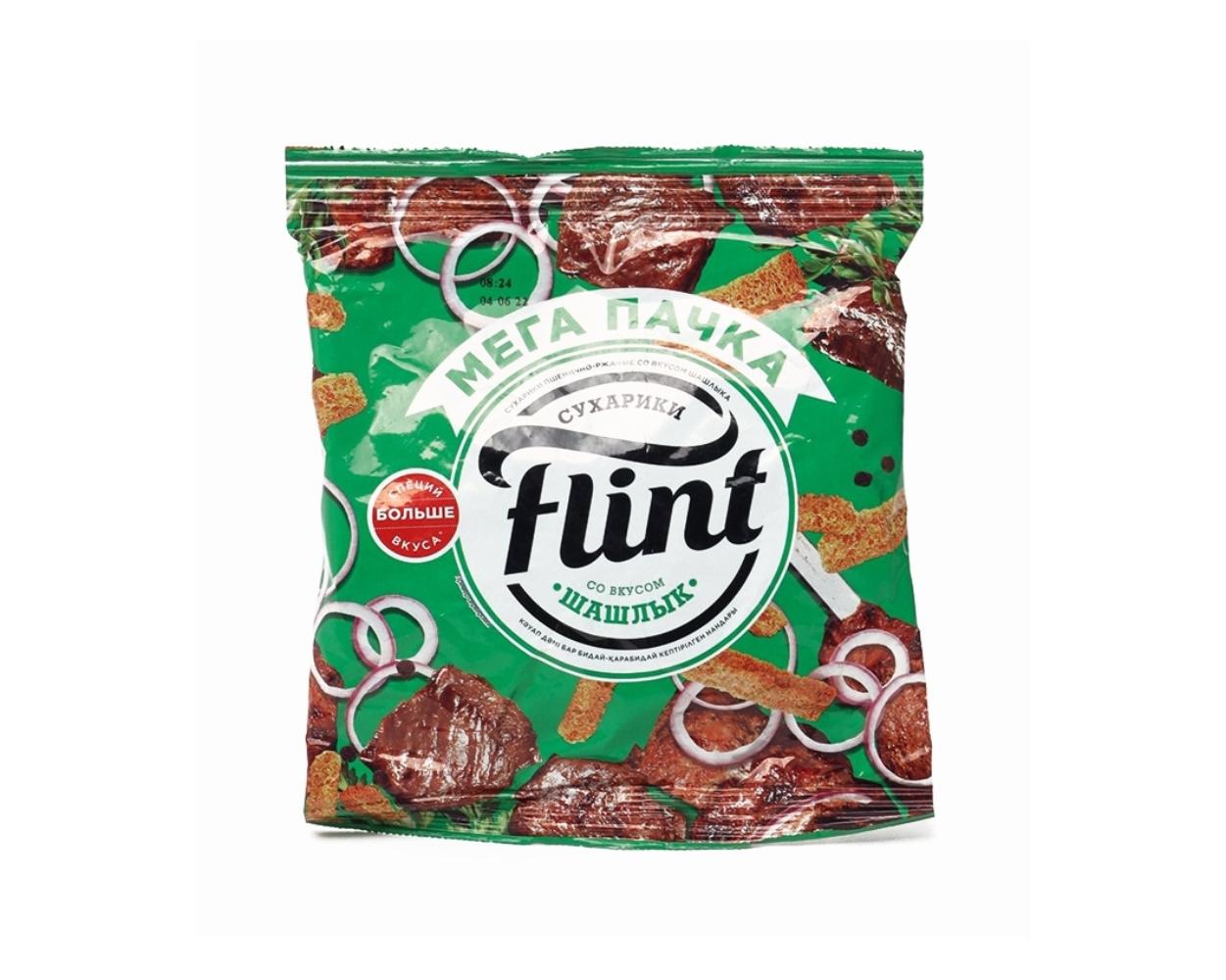 Сухарики Flint со вкусом шашлыка 100 г