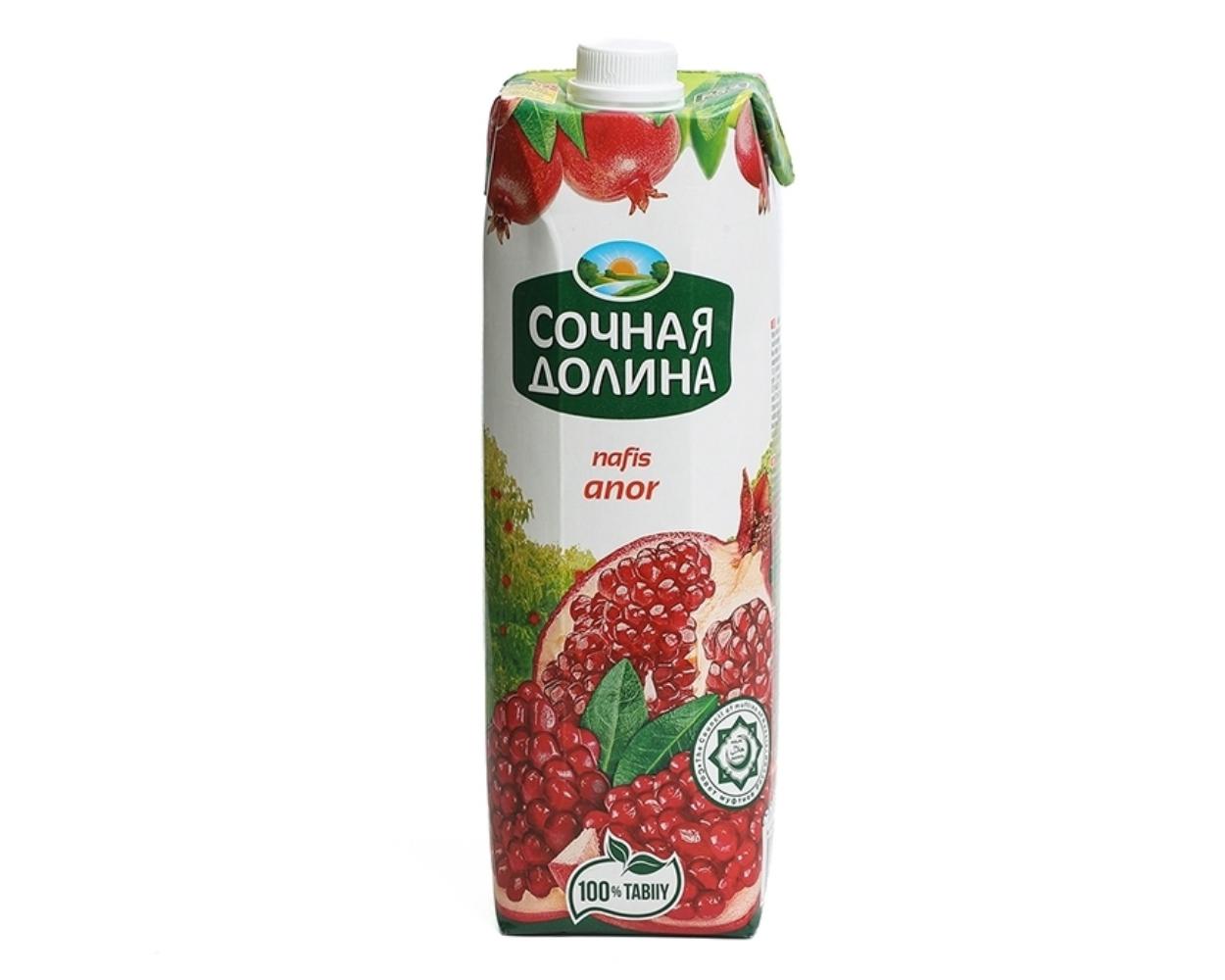 Сок Сочная долина гранатовый, неосветленный