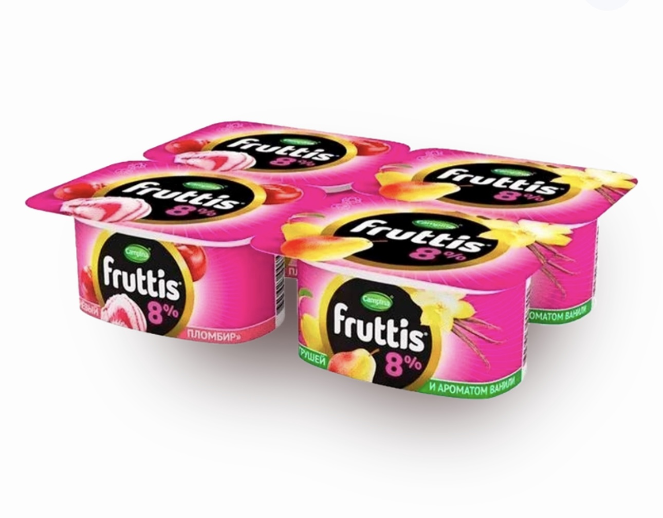 Йогурт Fruttis вишня-пломбир-груша 8%