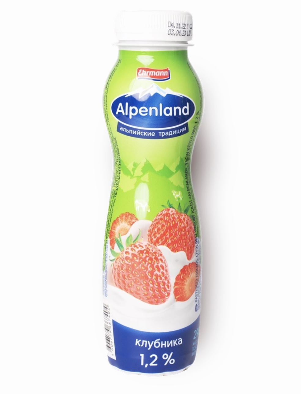 Питьевой йогурт Alpenland клубника 1.2%