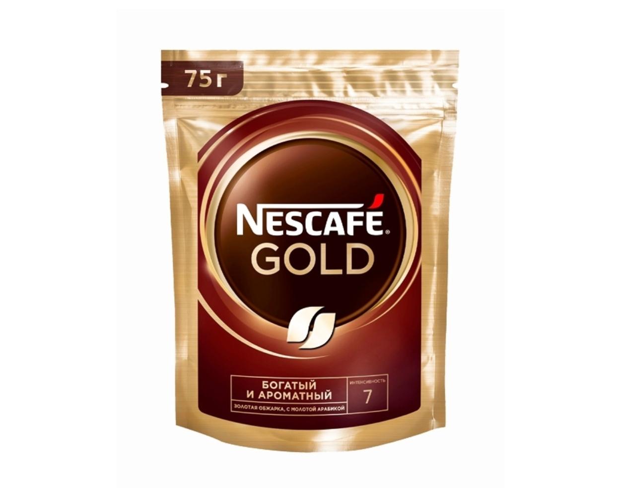 Кофе растворимый Nescafe Gold 75 г