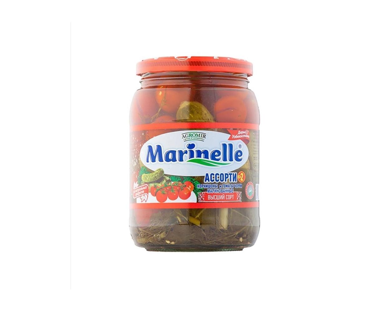 Корнишоны и томаты черри Marinelle ассорти, маринованные